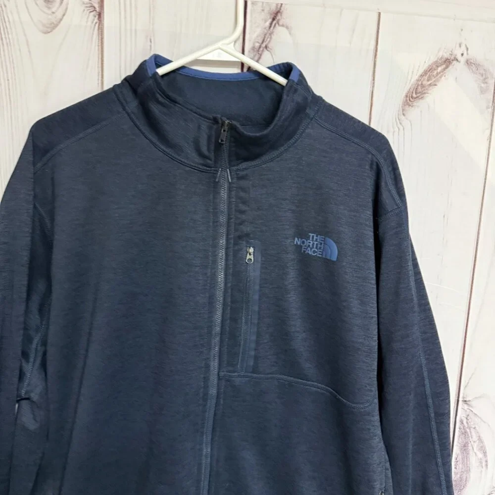 The North‎ Face Canyonlands Full Zip Fleece XXL Blue Heather EUC